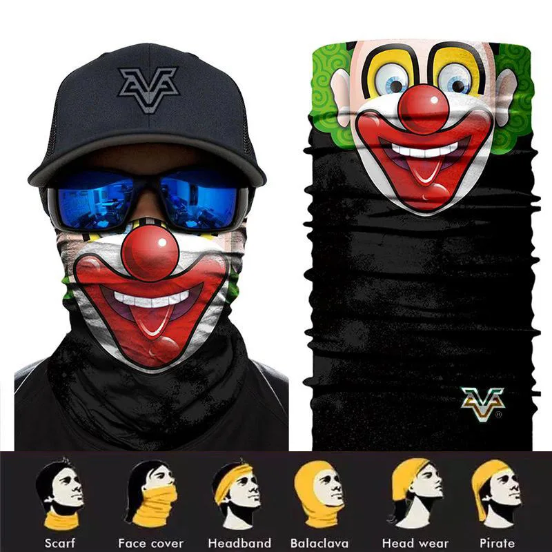 

Joker Mask Anonymous Bike Bicycle Motorcycle Bandana scarf Hike Outdoor Sports Ski Accessories Wind Proof Neck Scarf Man Woman