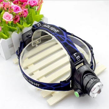

500lm Xml Q5 Led Headlight 4-light White Yellow Blue Purple 3-mode Zoom Headlamp Outdoor Camping Head Torch Rechargeable Flash