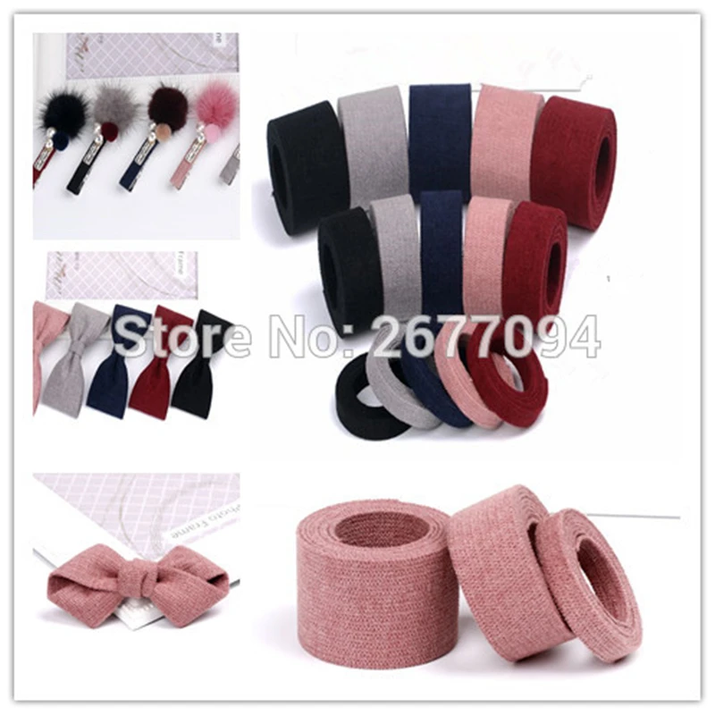 

5Meters/Lot Soft Thick Flannelette Ribbon Winter DIY Hair bow Bowknot Material Fabric Wedding For DIY Hairband Craft Accessories