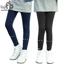 Розничная, детские весенние леггинсы для девочек от 3 до 10 лет модные Хлопковые Штаны с заклепками