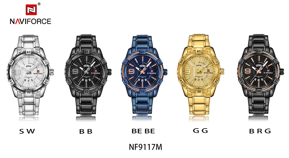 Топ бренд NAVIFORCE роскошные мужские модные спортивные часы мужские кварцевые часы с датой мужские наручные часы из нержавеющей стали Relogio Masculino