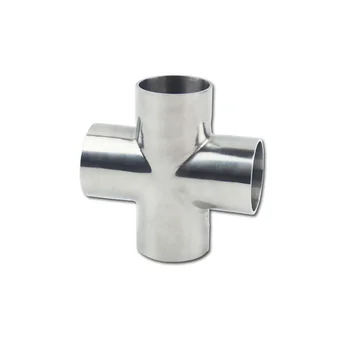 

32mm Pipe OD 304 Stainless Steel 304 4 Way Cross Sanitary Fitting Home brew