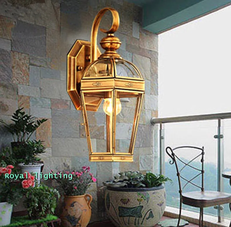 Loft Deluxe street light Antique led outdoor wall lamp copper waterproof lighting Sconce Bar bedroom garden | Освещение