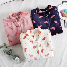 Женский кардиган для сна, зимняя Пижама, домашние топы для сна