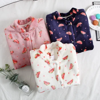 

Woman's Sleep Cardigan winter pyjamas Home lounge Sleep Tops