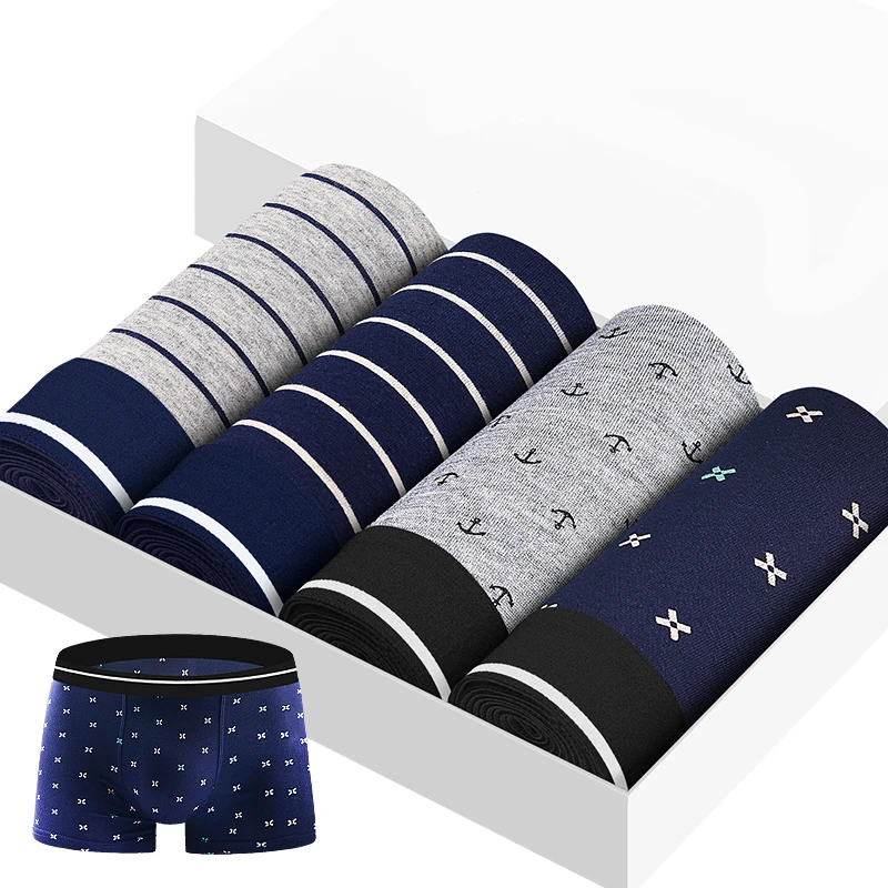 4pcs/lot Men Underwear Boxer Men Modal Comfort Calzoncillos Breathable Shorts Boxer Hombre Pants Underpants Vetement Homme - Цвет: Business money