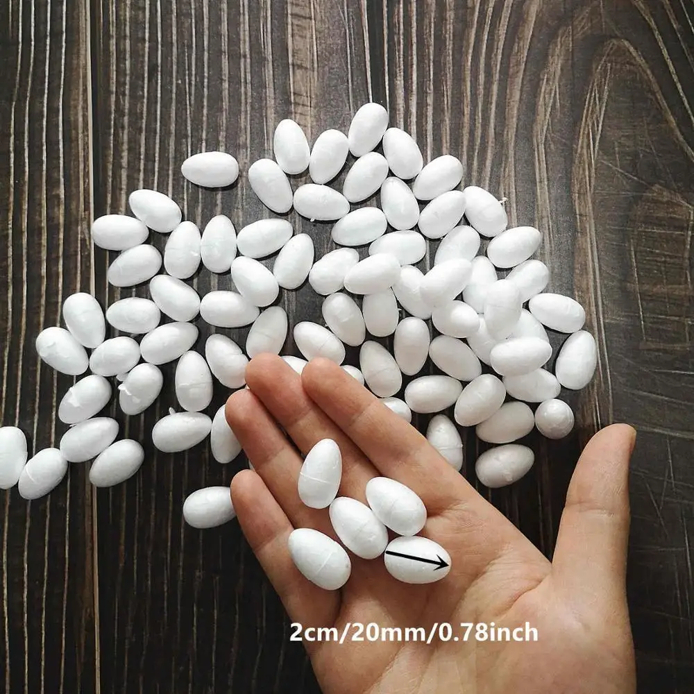 

2cm 80pcs White Water Drop Modeling Foam Rose Bud For Nylon Stocking Flower Accessories Polystyrene Styrofoam Buds 20mm 0.78inch