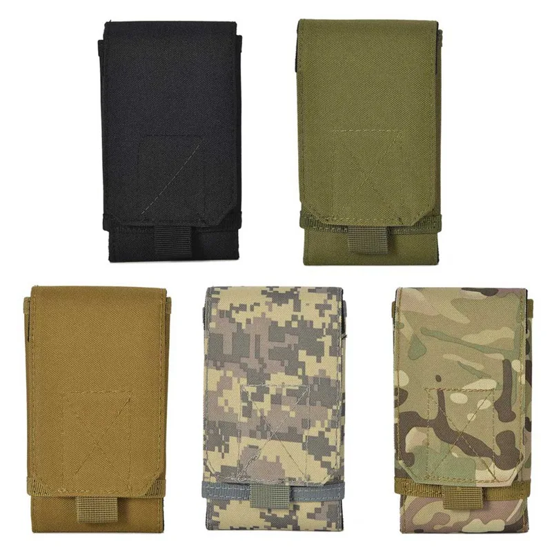 

Waterproof Outdoor Sport Portable 1000D Fabric Double Pocket Tactical Molle Army Bag Case For Samsung Galaxy