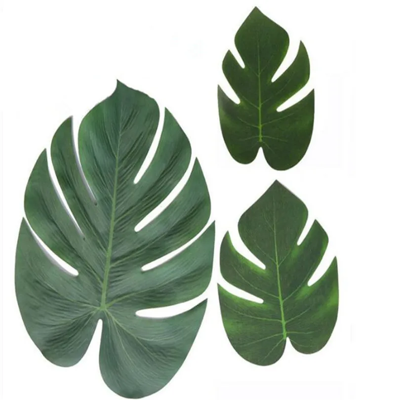 60pcs Fake Monstera Leaf Greenery Silk Green Leaves Plant for Floral Arrangement Wedding Wall Decoration | Дом и сад