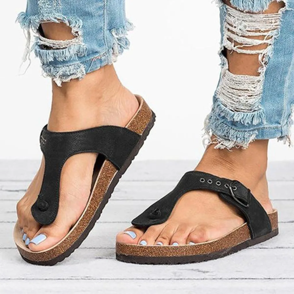 

MUQGEW women slippers flat casual New arrival solid Ladies Summer Comfortable Flat Flip Flops Slipper Beach Shoes chaussures