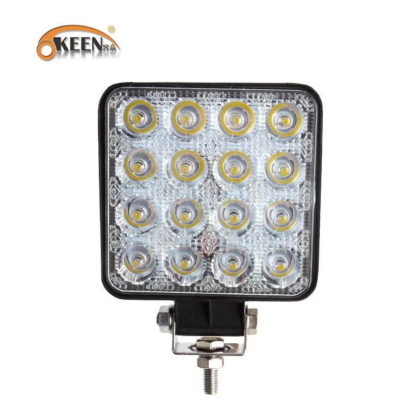 OKEEN 2X Work Light 4 2 Inch 48W 12V 24V Spot Flood LED for Offroad fog