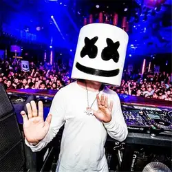 DJ Marshmello косплэй маска латексная на все лицо опора для Хэллоуина бара электронный слог маска для взрослых и детей интимные аксессуары