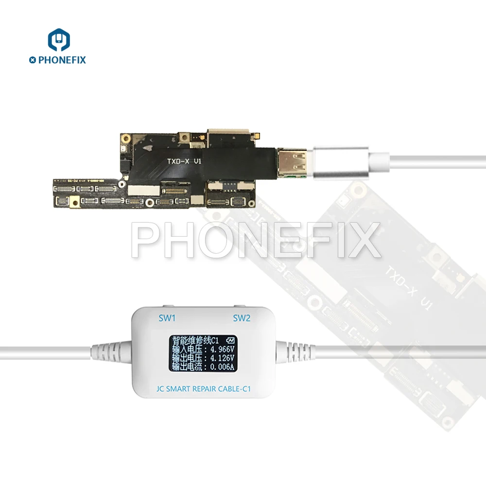 PHONEFIX JC C1 Смарт коробка с инструментами OLED Экран Тесты c зарядный кабель загрузки щетка обнаружить отказ материнская плата Тесты инструмент для iPhone 6-8 P