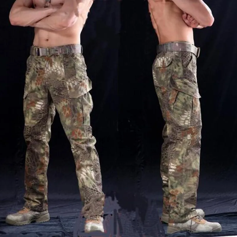 Мужские военные камуфляжные тактические брюки со змеиным принтом, новые мужские брюки с принтом мандрака Тифона
