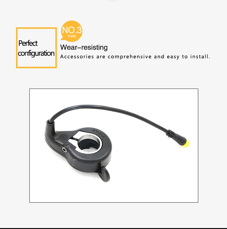 Flash Deal Electric Scooter Thumb Throttle Waterpoof Finger Thumb Throttle Gas Handle for Ebike Accelerator High Quality Bicycle Parts CE 6