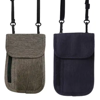 

Travel Passport Holder Hidden Neck Hanging Pouch RFID Blocking Anti-Theft Portable Case Passport Wallet