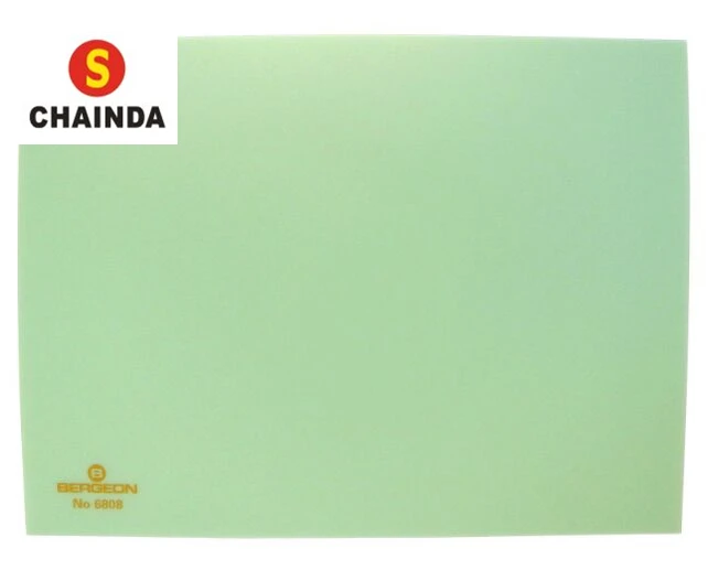  Free Shipping 1pc Bergeon 6808-V Watchmakers Green Plastic Desk Top Work Mat 6808 for Watch Repair