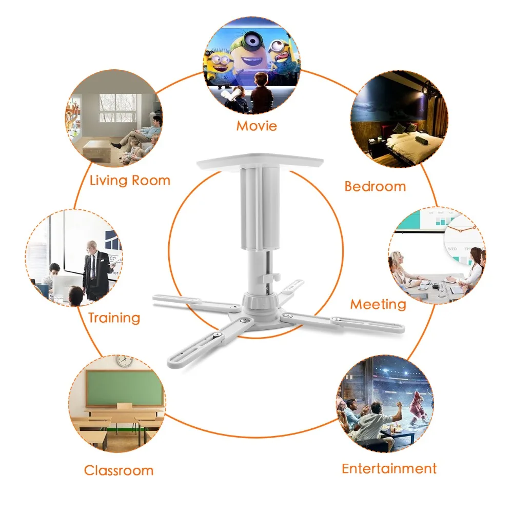 Регулируемый потолочный универсальный проектор серии Moman F07, настенный кронштейн макс Вес 7 кг для проекторов LCD/DLP