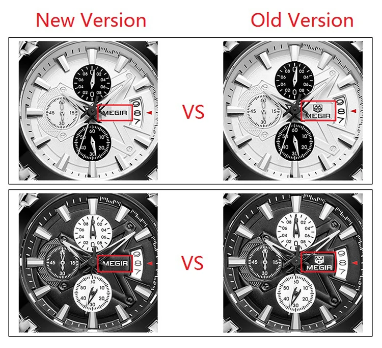  MEGIR Original Men Quartz Watch Reloj Hombre Leather Business Watches Man Clock Chronograph Army Mi