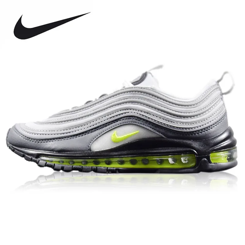 Оригинальные Мужские Кроссовки Nike WMNS Air Max 97 Neon износостойкие светло-серые амортизационные Нескользящие дышащие 921733 003