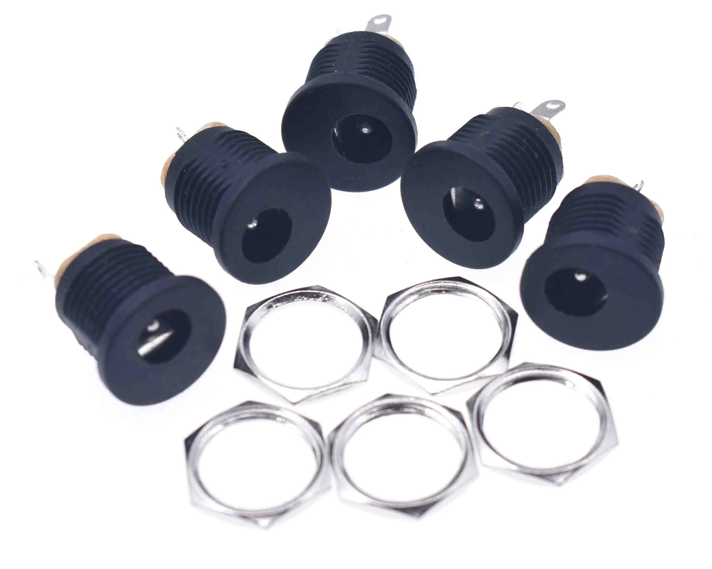 10Pcs DC-022 5.5-2.1 / 5.5 x 2.1mm DC Power Socket/ Connector Panel Mounting DC022 | Электронные компоненты и