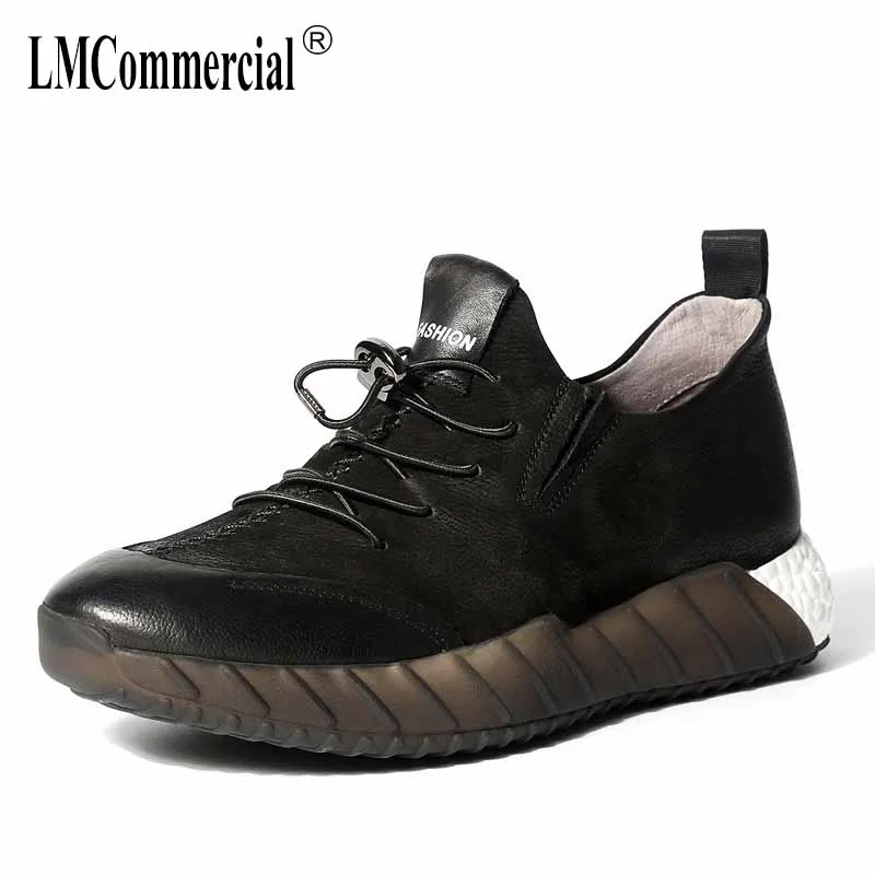

spring autumn summer Genuine leather men's shoes British retro all-match cowhide breathable sneaker fashion men casual shoes
