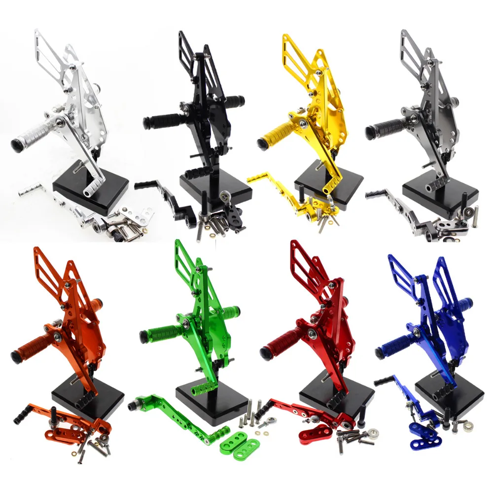 

For SUZUKI GSXR1000 K9 K11 2009 - 2016 Aluminum CNC Adjustable Motorcycle Rider Rear Sets Rearset Footrest Foot Pegs 2010 2011