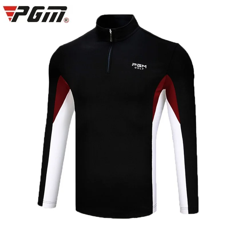 

Pgm Mens Autumn Spring Golf Shirts Men's Long Sleeve Golf Shirt Sport Zipper Turn-Down Collar Sportswear Shirt D0485