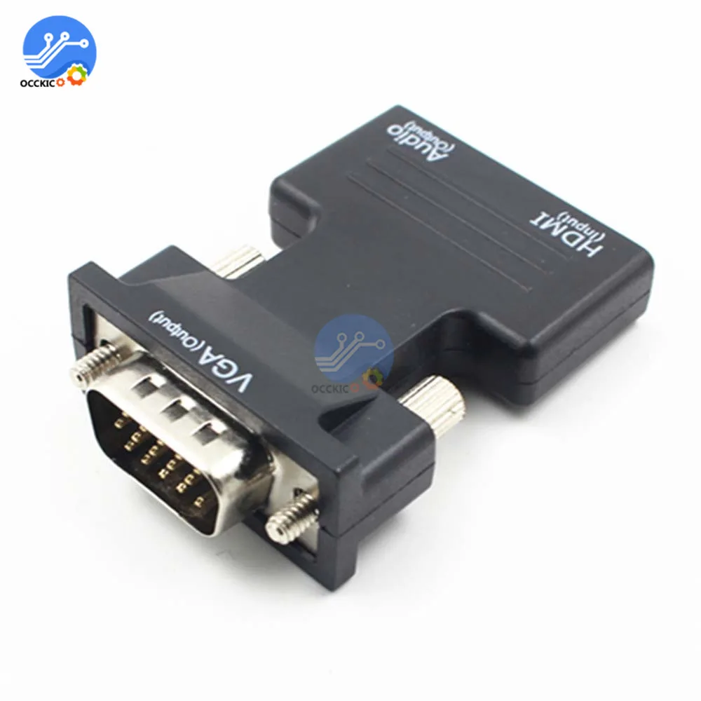 HDMI A VGA HD Adattatore del Convertitore con Audio Cavo Convertitore Maschio A Femmina 1080p HDMI
