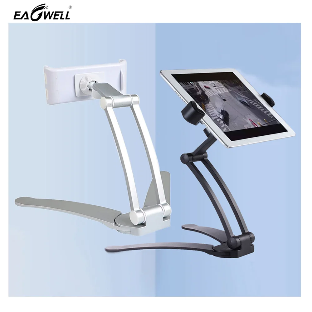 

Eagwell Universal 4-11 inch Mobile Phone and Tablet Stand Holder Aluminum alloy + ABS Desktop and kitchen Tablet Stand Holder