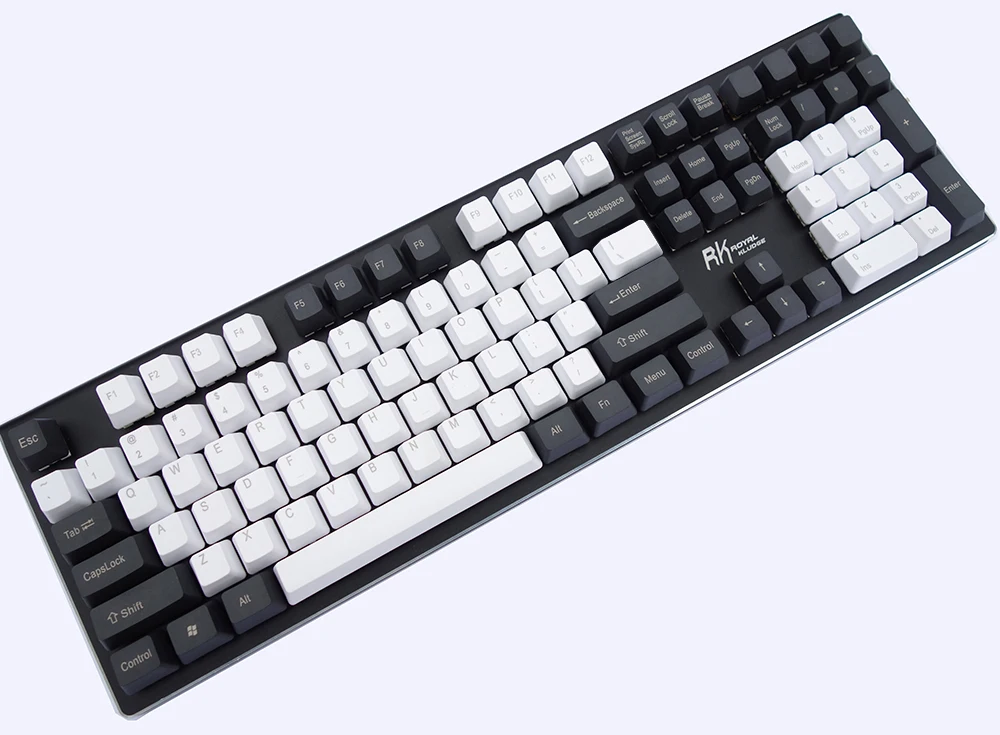 NPKC OEM клавишные колпачки pbt бело-черный смешанный ANSI ISO макет вариант 61 Ключи 87 ключей 108 клавишей для Механическая клавиатура MX