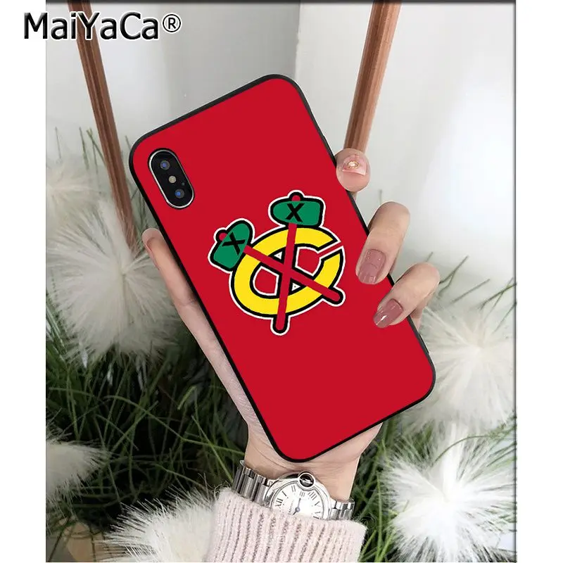 MaiYaCa Chicago Blackhawks ТПУ Мягкие аксессуары для телефонов чехол для телефона для iPhone X XS MAX 6 6S 7 7plus 8 8Plus 5 5S XR