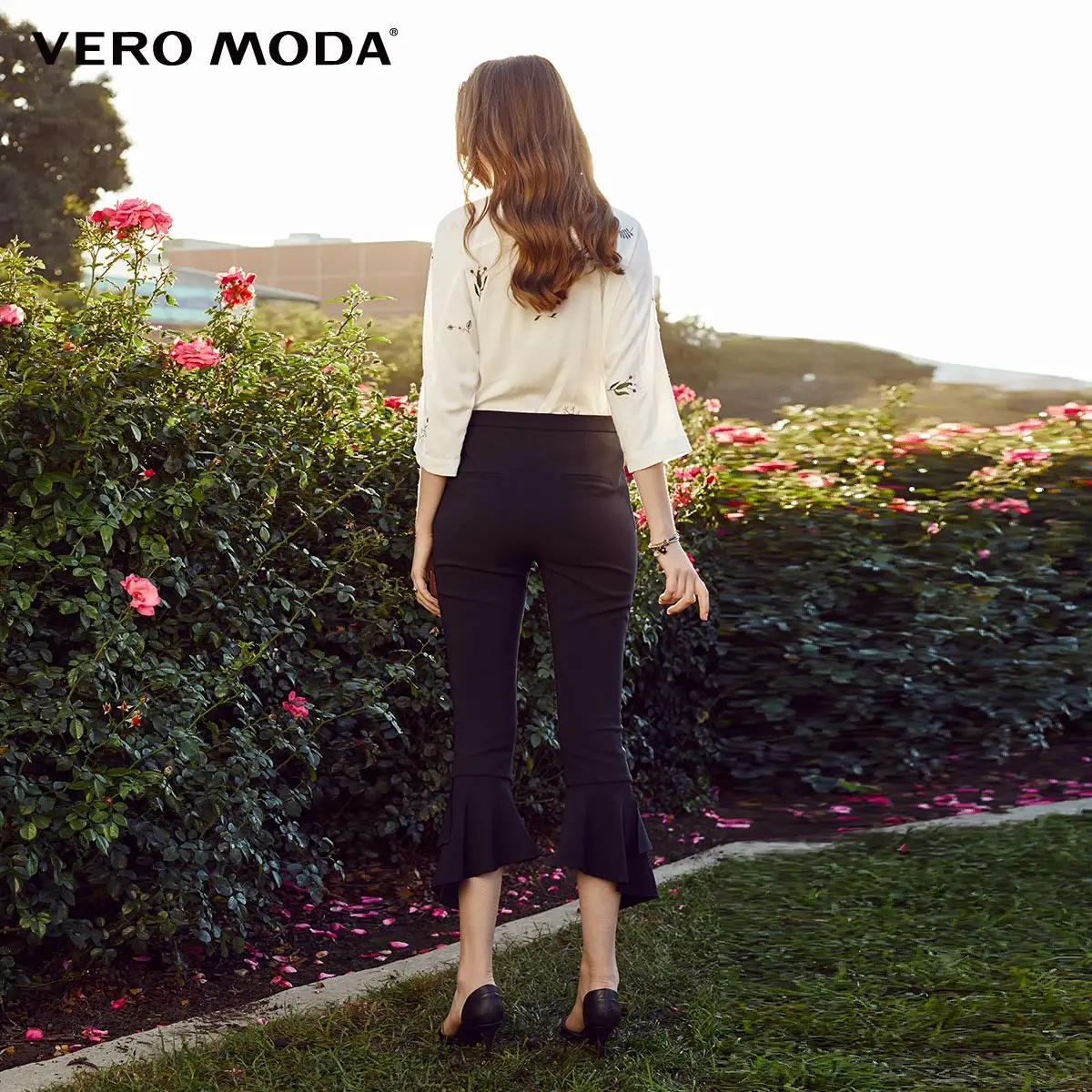 Koop Vero Moda Nieuwe Vrouwen Bloemen Borduren 3 4 Batwing Mouwen Blouse Shirt | 318331551