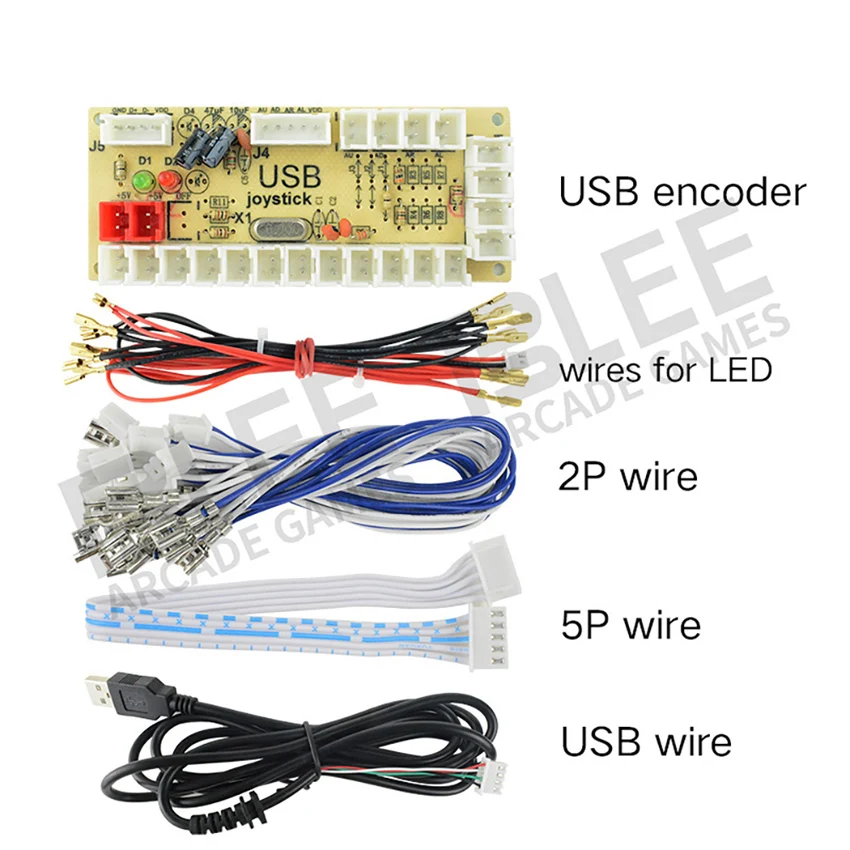 DIY Нулевая задержка игровой USB энкодер ПК для джойстика запасные части USB кабель кодировщик доска+ Провода кабели Набор для PS3 Android PI