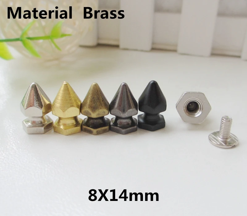 10mm Pyramid Square Stud Spike Screw Spot Rivet Head Button Leathercraft Bag Cap