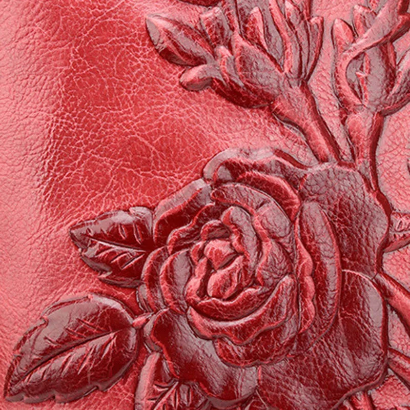 Vintage Women Printing Handbag Travel Female PU Leather Shoulder Bags Ladies Casual Handle Bag Large Flower Crossbody SS7014 (17)