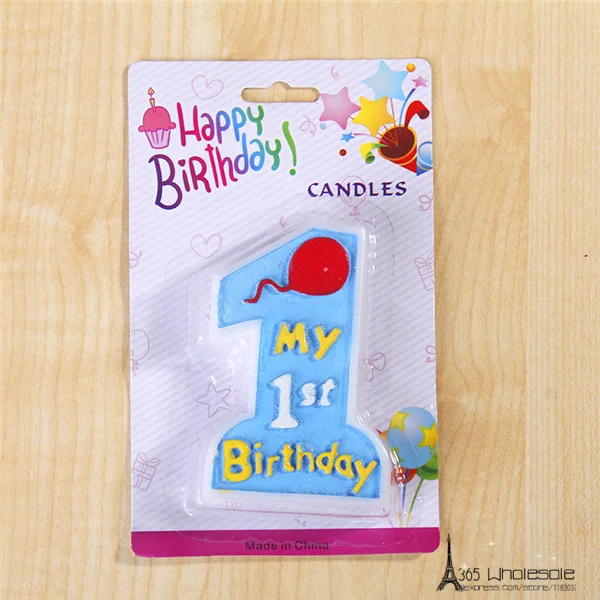 My 1st Birthday Candles Pink and Blue - 6