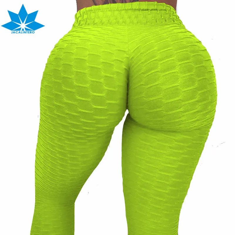 

JACALINTERO Women Fitness Leggings Fashion Female Push Up Black Spandex Pants Femme Plus Size Workout Leggings