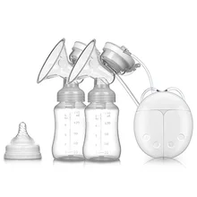 New Arrival Double Electric breast pump Powerful Nipple Suction USB Electric Breast Pump with baby milk bottle Cold Heat Pad J11 New Arrival Double Electric breast pump Powerful Nipple Suction USB Electric Breast Pump with baby milk bottle Cold Heat Pad J11