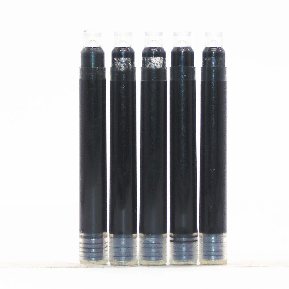 2 шт перо 5 шт синие чернила Jinhao 599 все цвета серии список авторучка - Цвет: 5pcs black