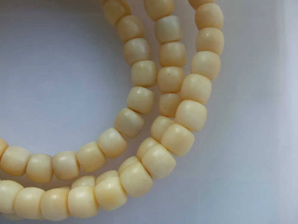 20pcs Real Buffalo Bone Beads Round Hole 1mm for Jewelry Making 10mm-in