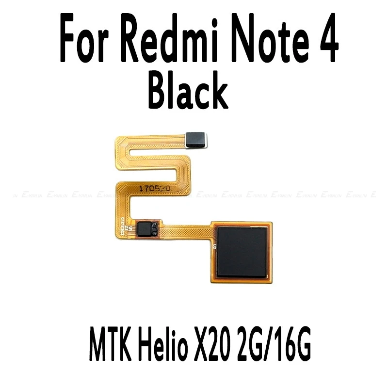 Сенсорный ID сканер отпечатков пальцев гибкий кабель для Xiaomi Redmi Note 3 Pro 4 4X глобальная Кнопка возврата домой ключ Замена частей