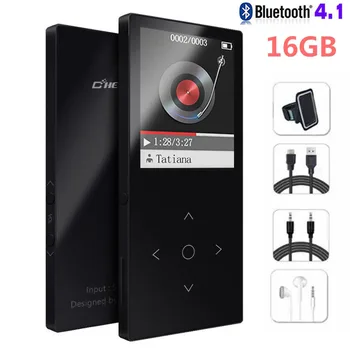 

Touch Button 16GB HIFI Bluetooth4.1 MP3 Player 1.8 inch Screen Lossless Music Player with FM Radio + Sport Armband + Audio Line