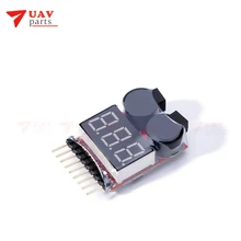 

1-8S Lipo Battery Voltage 2in1 Tester low voltage buzzer alarm for RC