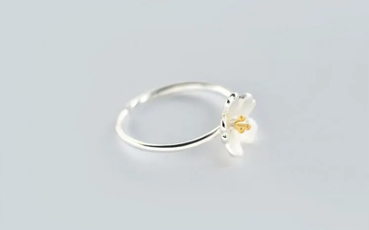 Shuangshuo кольца для женщин Новое поступление красивый цветок Открытые Кольца для женщин Свадебные подарки