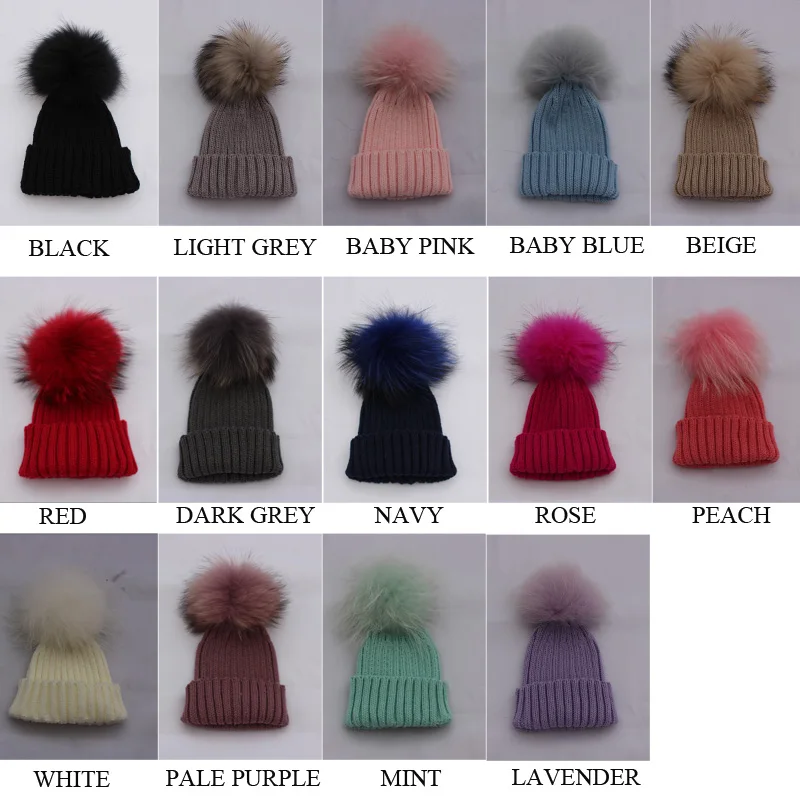 Телая вязанная детская шапка с помпоном из меха енота.|beanie cap|hat displaybeanie style hats |