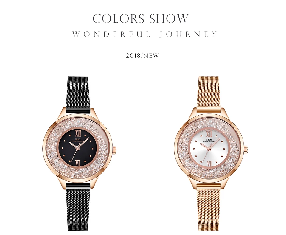 IBSO Brand Women Fashion Watch 2018 Mesh Strap Watch Female Watch 06