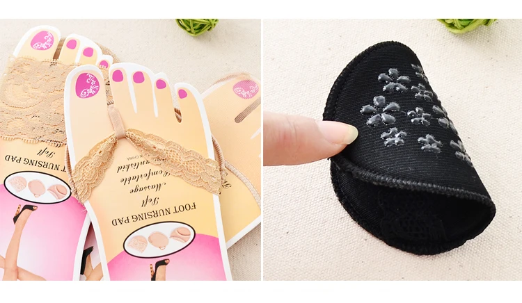 Thickening Super Soft High Heels Cushion Protector Foot Feet Care Shoe Forefoot Pad Insoles Stickers Non Slip Half Yard Pad 24