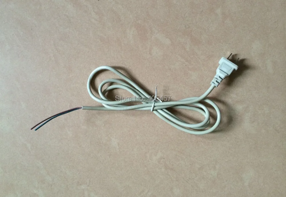 2-контактный плоский штепсельный шнур питания, Белый 2 ядра линии питания, электрические части вентилятора