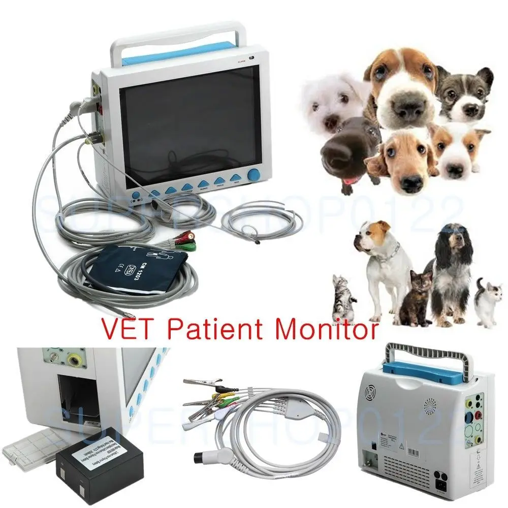 

CONTEC Patient Monitor Electronics Blood PressTemperature Respiration VET Veterinary MultiPara Medical Holter Machine CMS8000